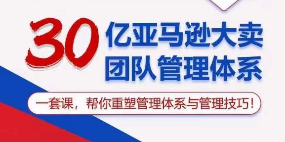 30亿亚马逊大卖团队管理体系，一套课，帮你重塑管理体系与管理技巧_就是爱分享