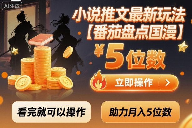 小说推文最新玩法，助力月入5位数【番茄盘点国漫】玩法，看完就可以操作_就是爱分享