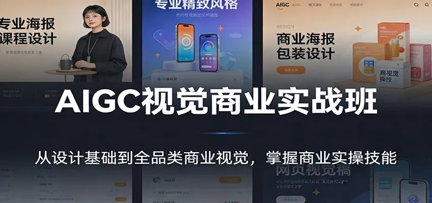 AIGC视觉商业实战班:从设计基础到全品类商业视觉,掌握商业实操技能_就是爱分享