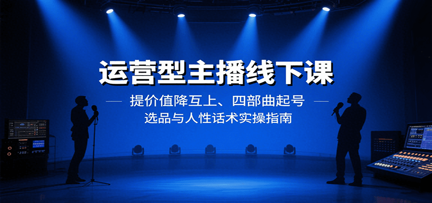 运营型主播线下课：提价值降互上、四部曲起号、选品与人性话术实操指南_就是爱分享