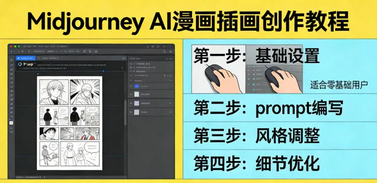 利用Midjourney AI人工智能轻松创作漫画插画教程，零基础创作完整漫画插画_就是爱分享