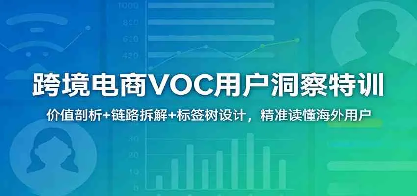 跨境电商VOC用户洞察特训：价值剖析+链路拆解+标签树设计，精准读懂海外用户_就是爱分享