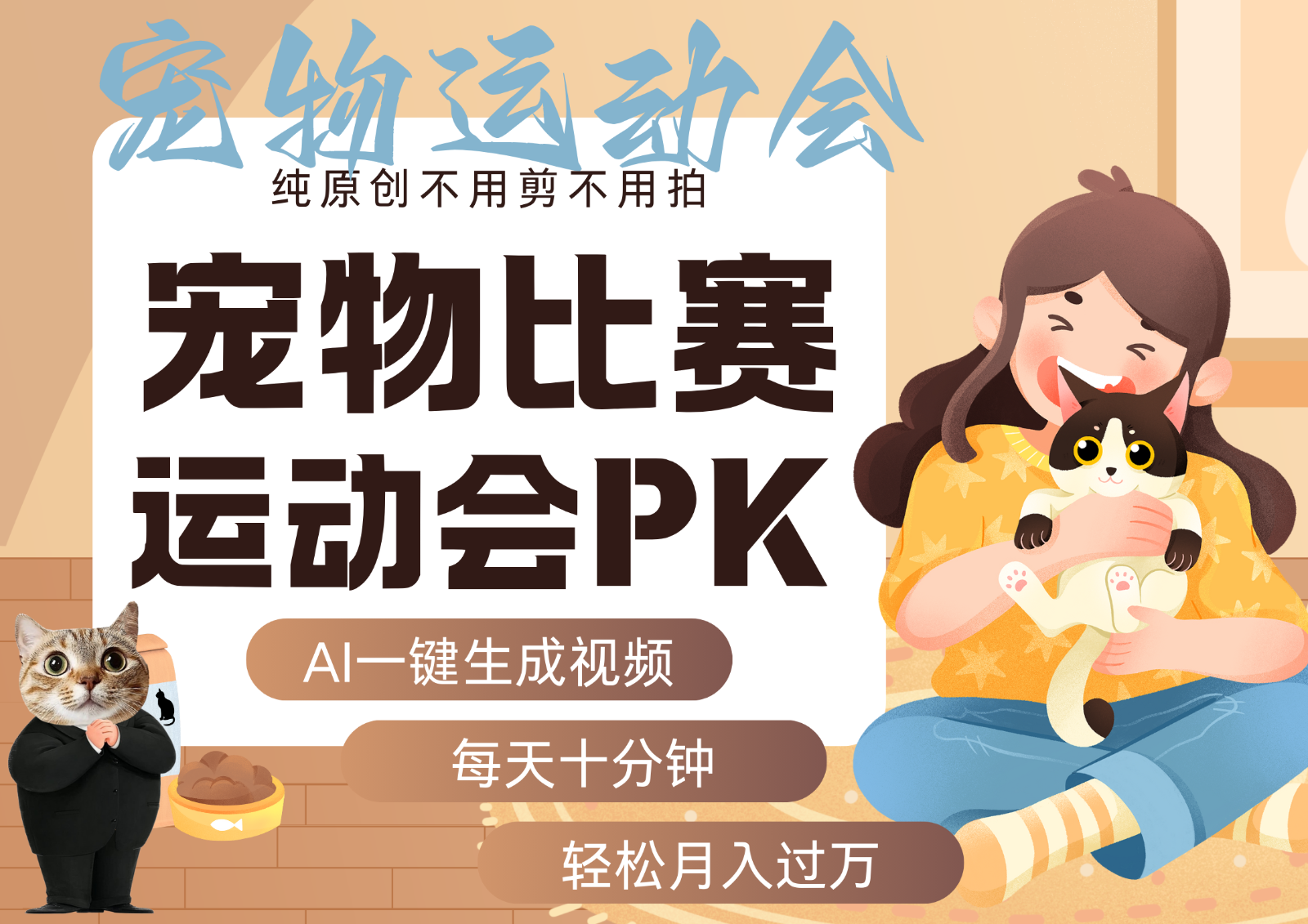 AI萌宠运动员跳水 射击 篮球 足球比赛 每天十分钟 附详细提示词文案库 代替做…_就是爱分享