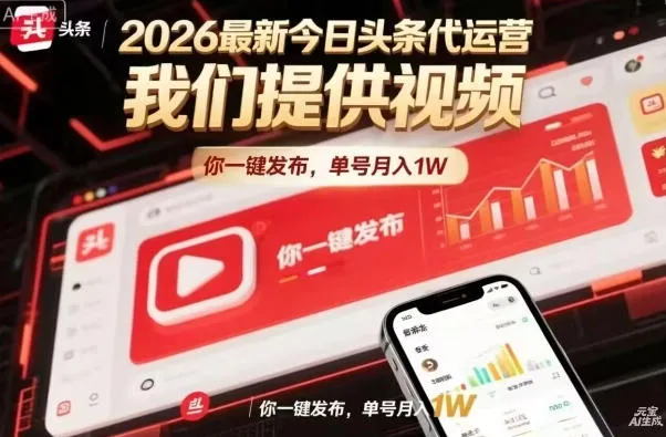 今日头条躺賺模式，你9我1，操作简单，一键发布，单机日入数百，长期合作【揭秘】_就是爱分享