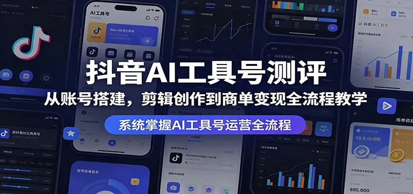 抖音AI工具号测评：从账号搭建，剪辑创作到商单变现全流程教学_就是爱分享