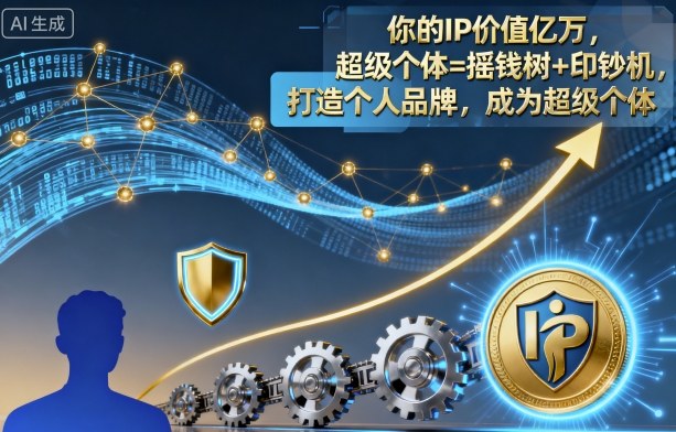 你的IP价值亿万,超级个体=摇钱树+印钞机,打造个人品牌,成为超级个体_就是爱分享