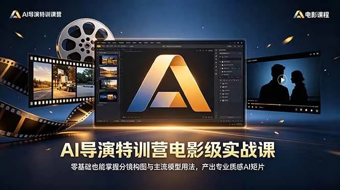 (18804期)AI导演特训营电影级实战课,零基础也能掌握分镜构图与主流模型用法,产出专业质感AI短片_一起云网创