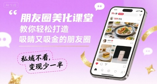 朋友圈美化课堂，教你轻松打造，吸睛又吸金的朋友圈，私域不看，变现少一半_就是爱分享