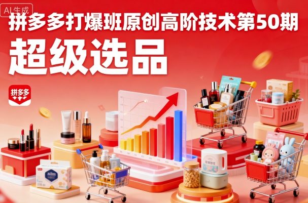 拼多多打爆班原创高阶技术第50期，超级选品_就是爱分享