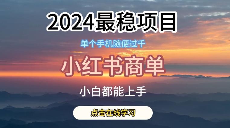 2024最稳蓝海项目，小红书商单项目，没有之一【揭秘】_就是爱分享