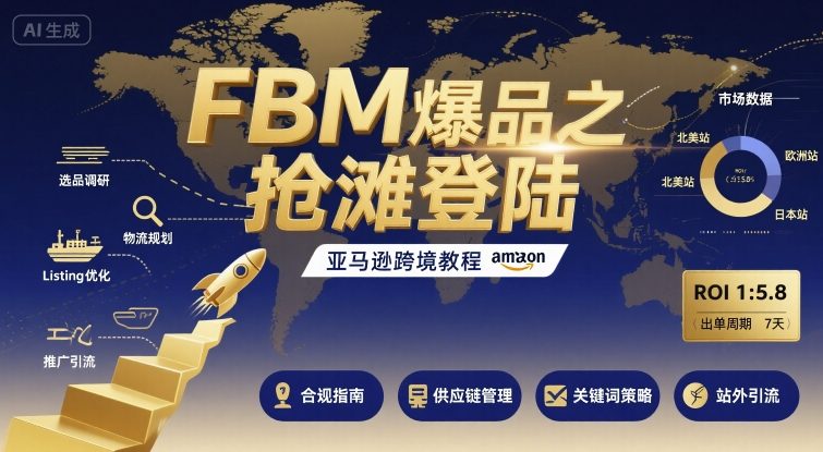 FBM爆品之抢滩登陆-亚马逊跨境教程_就是爱分享