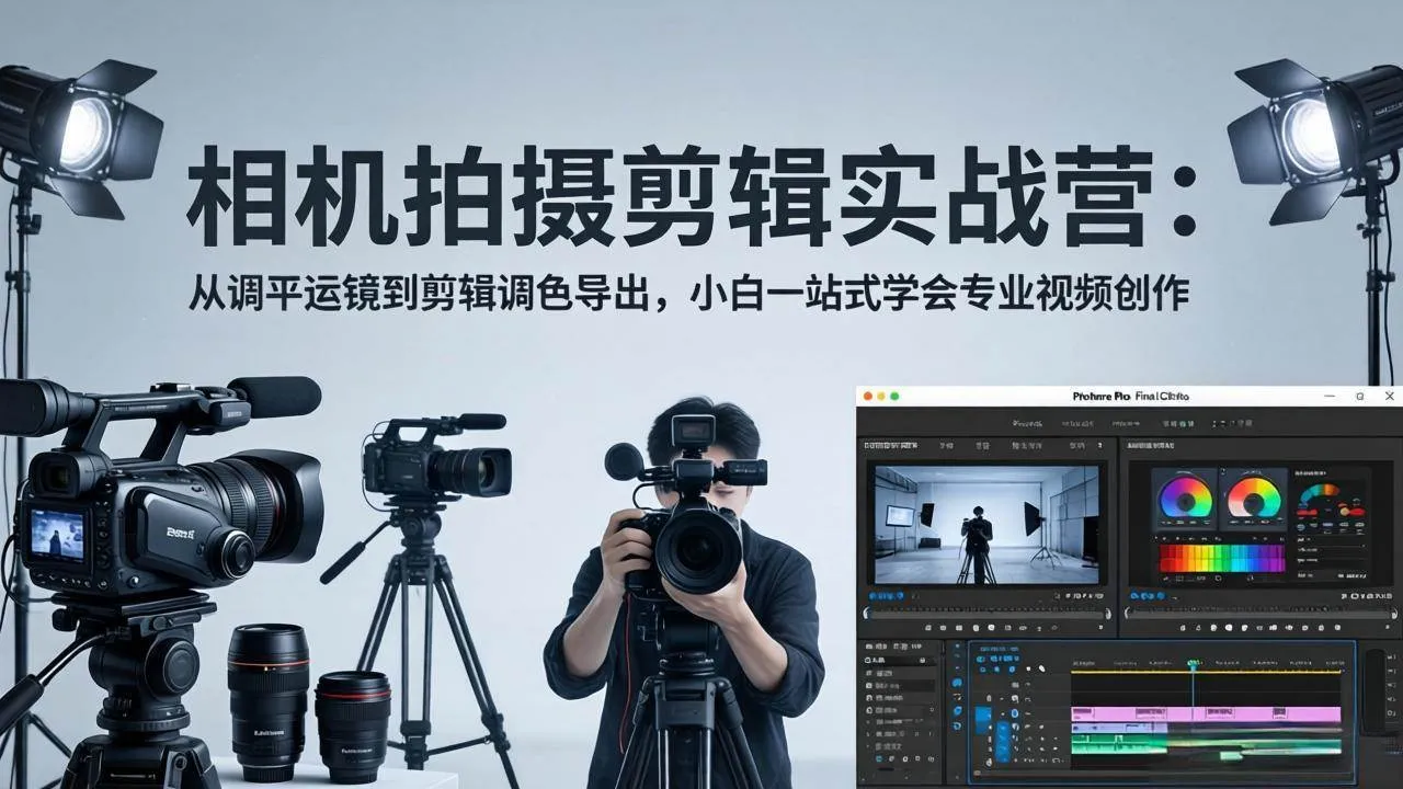 (18002期)相机拍摄剪辑实战营:从调平运镜到剪辑调色导出,小白一站式学会专业视频创作_就是爱分享