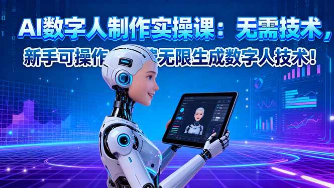 （16376期）AI数字人制作实操课：无需技术，新手可操作，免费无限生成数字人技术！_就是爱分享