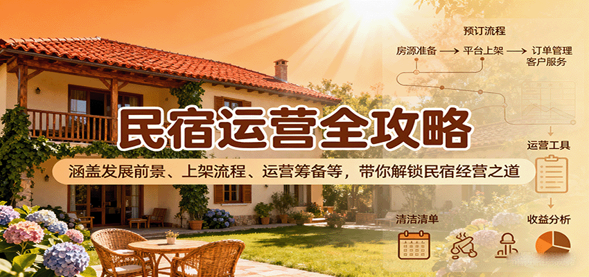 民宿运营全攻略：涵盖发展前景、上架流程、运营筹备等，带你解锁民宿经营之道_就是爱分享