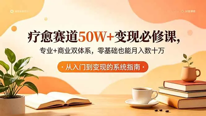 (18523期)疗愈赛道50W+变现必修课,专业+商业双体系,零基础也能月入数十万_一起云网创