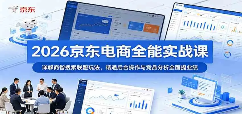 2026京东电商全能实战课:详解商智搜索联盟玩法,精通后台操作与竞品分析全面提业绩_一起云网创