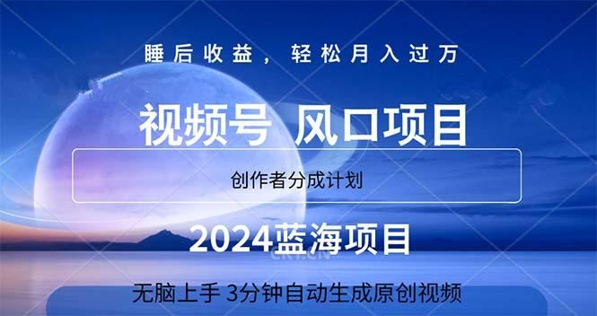 2024蓝海项目，3分钟自动生成视频，月入过万_就是爱分享