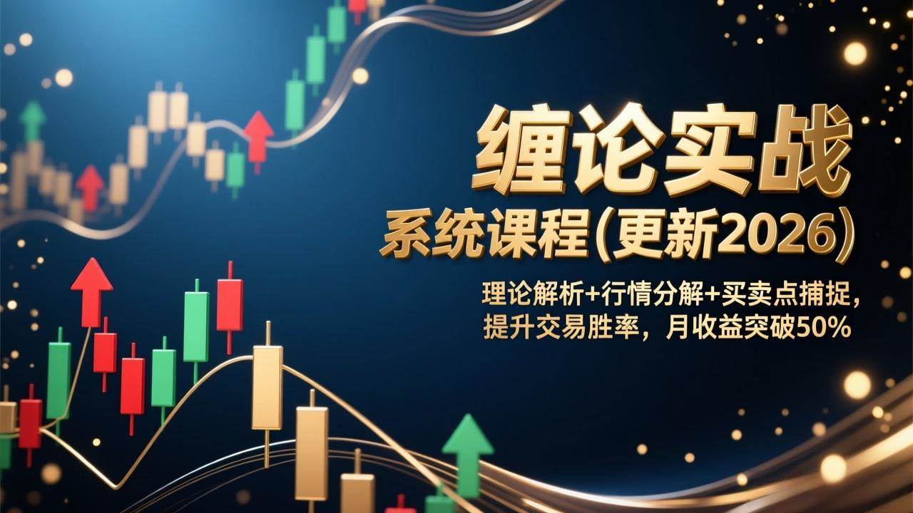 （17136期）缠论实战系统课程(更新2026)，理论解析+行情分解+买卖点捕捉，提升交易胜率，月收益突破50%_就是爱分享