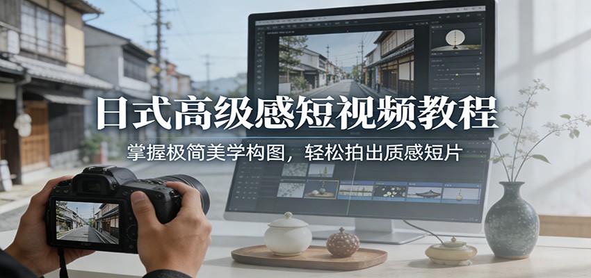 日式高级感短视频教程:掌握极简美学构图,轻松拍出质感短片_就是爱分享