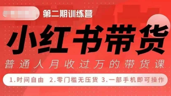 小Red书带货42天训练营 2.0版，宝妈+自由职+上班族+大学生，提高副业收入的大红利项目_就是爱分享