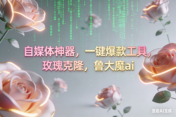 (16957期)ai鲁大魔,自媒体必备的软件,玫瑰克隆神器,一键爆款,详细教程_就是爱分享