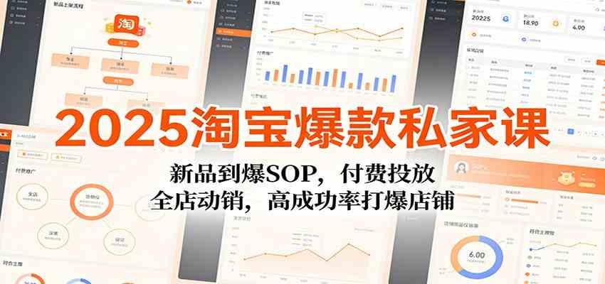 2025淘宝爆款私家课：新品到爆SOP，付费投放，全店动销，高成功率打爆店铺_就是爱分享
