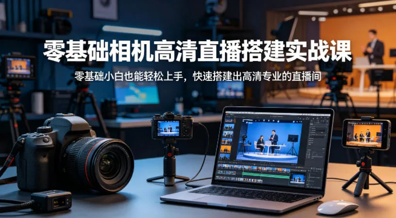 零基础相机高清直播间搭建实战课，小白也能轻松上手，快速搭建出高清专业的直播间_就是爱分享