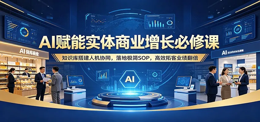 AI赋能实体商业增长必修课：知识库搭建人机协同，落地极简SOP，高效拓客业绩翻倍_就是爱分享
