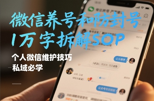 微信养号和防封号1万字拆解SOP，个人微信维护技巧，私域必学【文档】_就是爱分享