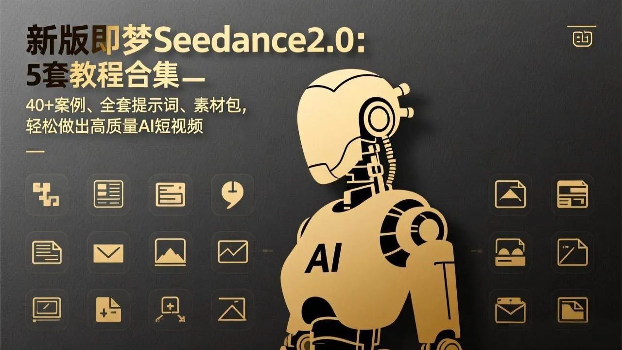(17398期)新版即梦Seedance2.0:5套教程合集,40+案例、全套提示词、素材包,轻松做出高质量AI短视频_就是爱分享