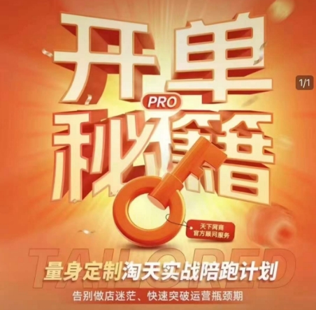 淘宝开单秘籍PRO，量身定制淘天实战陪跑计划，告别做店迷茫、快速突破运营瓶颈期(更新)_就是爱分享