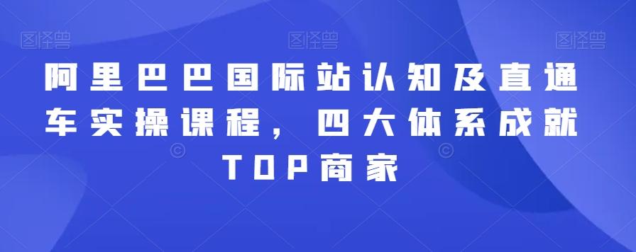 阿里巴巴国际站认知及直通车实操课程，四大体系成就TOP商家_就是爱分享