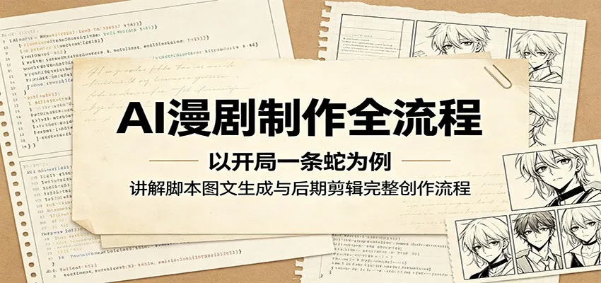 AI漫剧制作全流程:以开局一条蛇为例,讲解脚本图文生成与后期剪辑完整创作流程_一起云网创