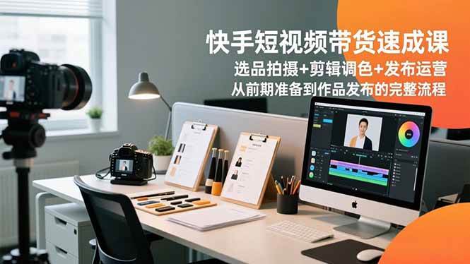 (16752期)快手短视频带货速成课,选品拍摄+剪辑调色+发布运营,从前期准备到作品发布的完整流程_就是爱分享
