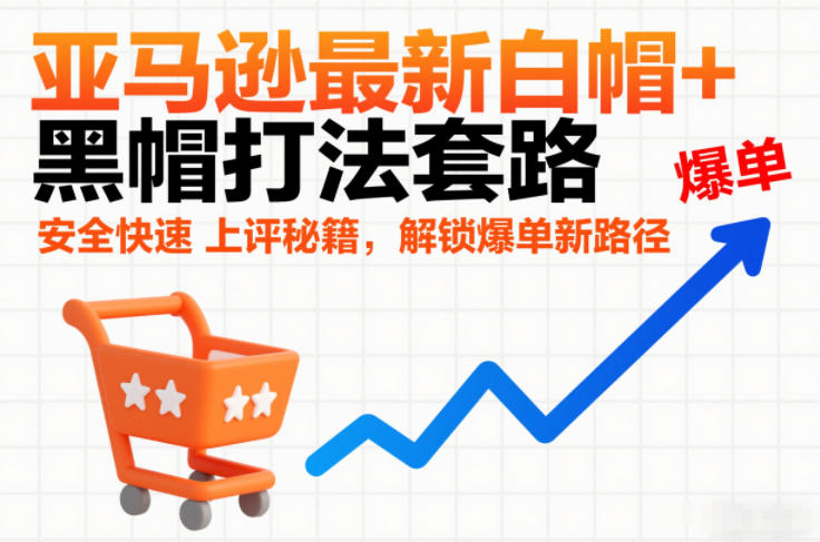 亚马逊最新白帽+黑帽打法套路，安全快速上评秘籍，解锁爆单新路径_就是爱分享