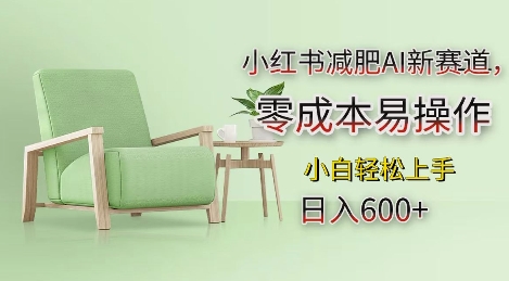 小红书减肥AI新赛道，零成本易操作，日入多张，小白轻松上手【揭秘】_就是爱分享