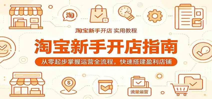 淘宝新手开店指南:从零起步掌握运营全流程,快速搭建盈利店铺_一起云网创