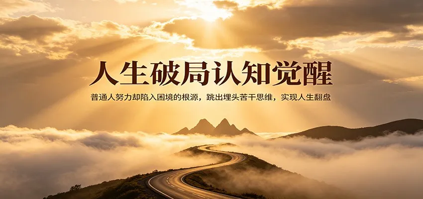 人生破局认知觉醒，普通人努力却陷入困境的根源，跳出埋头苦干思维，实现人生翻盘_就是爱分享