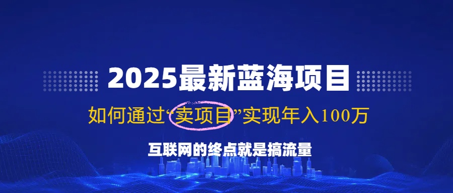 2025最新蓝海项目，零门槛轻松复制，月入10万+，新手也能操作！_就是爱分享