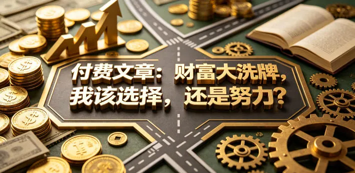 付费文章：财富大洗牌，我该选择，还是努力？_就是爱分享
