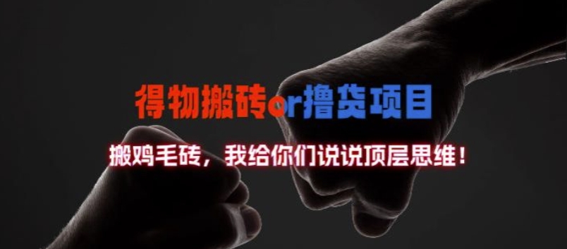 得物搬砖撸货项目?掰下数据，我给你们说说顶层思维【揭秘】_就是爱分享