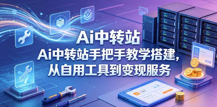 Ai中转站手把手教学搭建，从自用工具到变现服务_就是爱分享