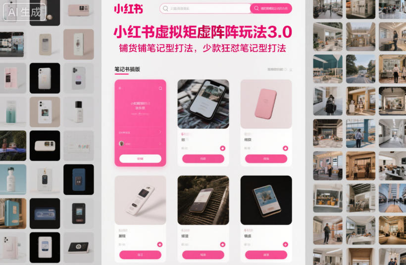 小红书虚拟矩阵玩法3.0，铺货铺笔记型打法，少款狂怼笔记型打法_就是爱分享