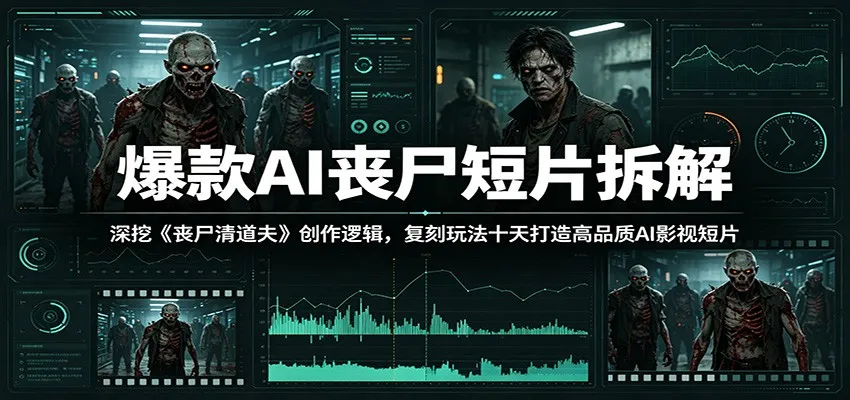 爆款AI丧尸短片拆解:深挖《丧尸清道夫》创作逻辑,复刻玩法快速打造高品质AI影视短片_一起云网创