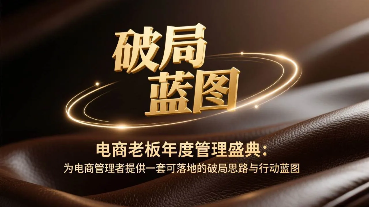 （17374期）电商老板年度管理盛典：为电商管理者提供一套可落地的破局思路与行动蓝图_就是爱分享