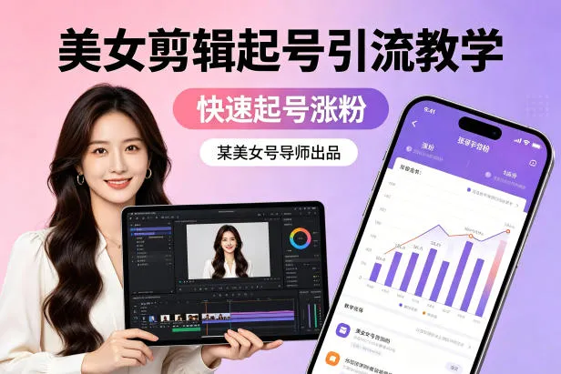 某美女号导师出品：美女剪辑起号引流教学，快速起号涨粉_就是爱分享