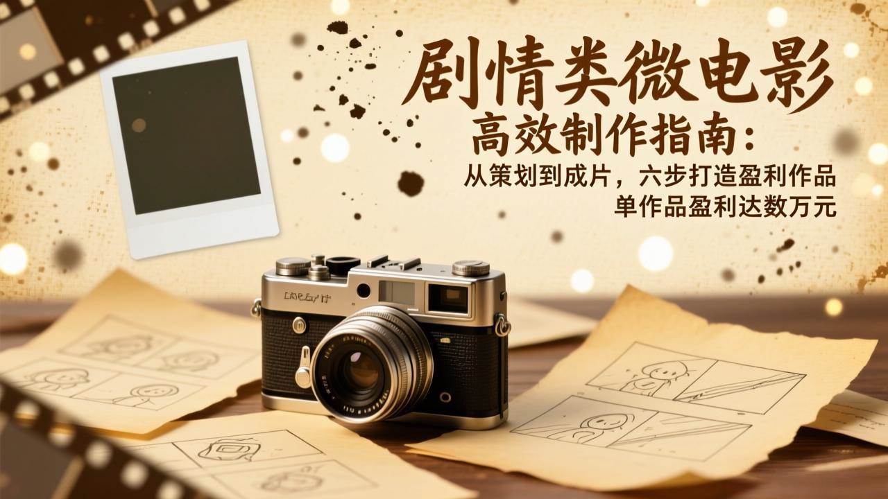(17086期)剧情类微电影高效制作指南:从策划到成片,六步打造盈利作品,单作品盈利达数万元_就是爱分享