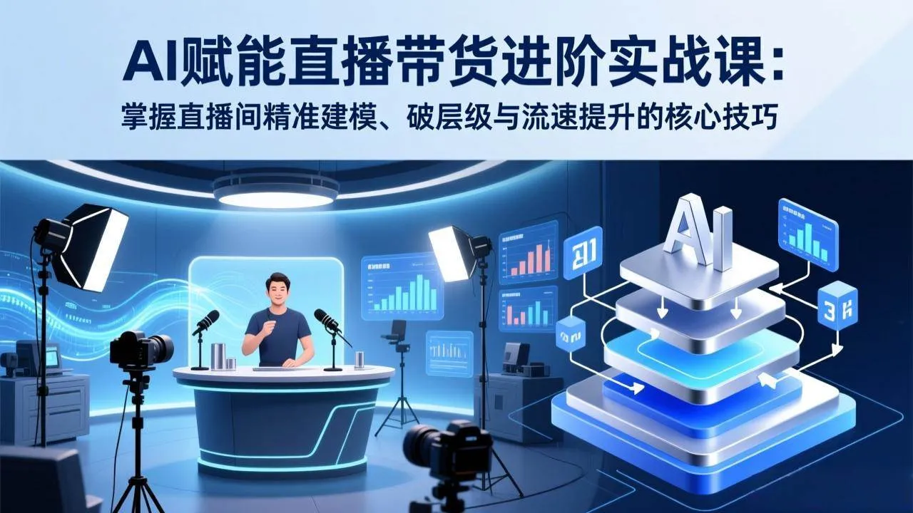 (17405期)AI赋能直播带货进阶实战课:掌握直播间精准建模、破层级与流速提升的核心技巧_就是爱分享