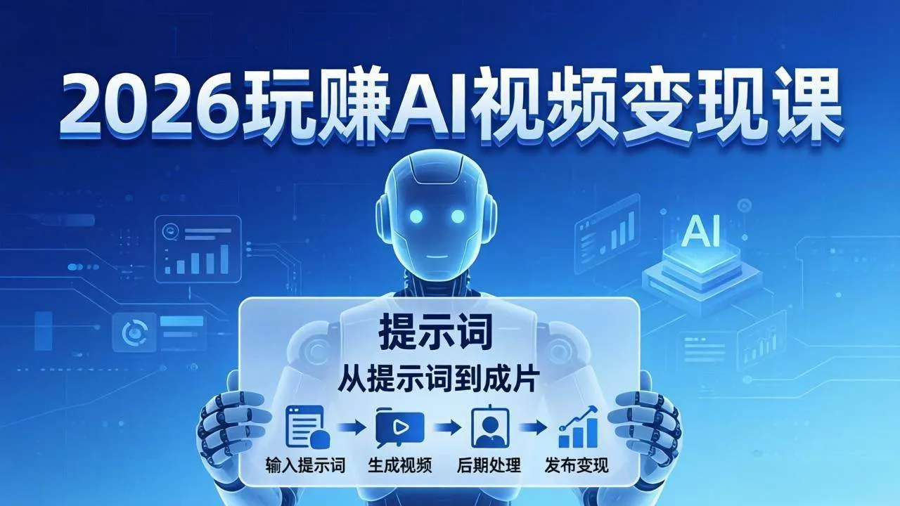 （17827期）2026玩赚AI视频变现课：掌握 AI 视频全流程技能，从提示词到成片高效产出_就是爱分享