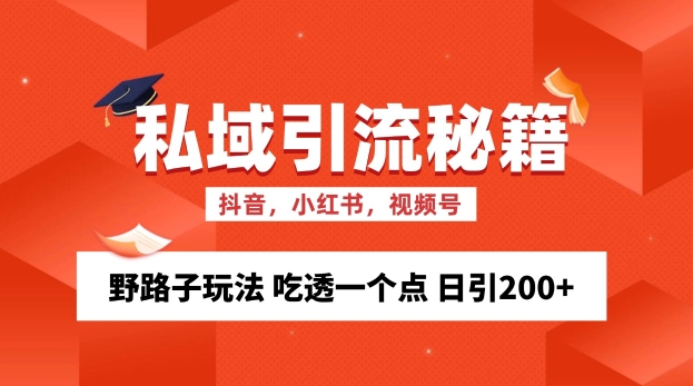 私域流量的精准化获客方法 野路子玩法 吃透一个点 日引200+ 【揭秘】_就是爱分享